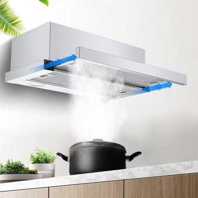 Slide Out Range Hood, Kitchen Range Hood, No Duct, 600MM