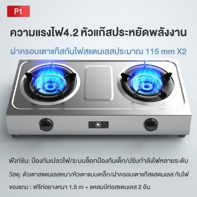 CAMEL Stainless Steel Gas Stove,  2-Burner Gas Stove