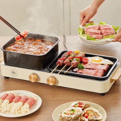 CAMEL หม้อสุกี้เตาย่างไฟฟ้า 2in1 ความจุ 3.5L ปรับอุณหภูมิได้ 5 ระดับ