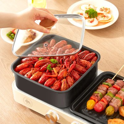 CAMEL หม้อสุกี้เตาย่างไฟฟ้า 2in1 ความจุ 3.5L ปรับอุณหภูมิได้ 5 ระดับ