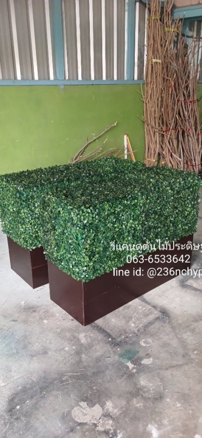 กำแพงหญ้าปลอม ลายหญ้าตีนเป็ด งานสั่งทำตามขนาดจริง วางได้ทั้งภายในภายนอก