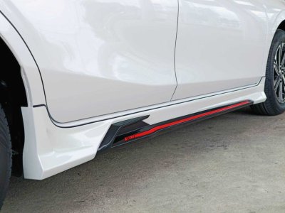 16 SKIRT (รอบคัน) YARIS ATIV (4 DOOR) 2022 (4 ชิ้น) ทรง ARTIMO V.3 พร้อมท่อหลอก