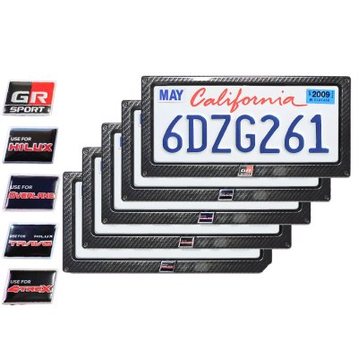 34 5D Kevlar Pattern License Plate Frame