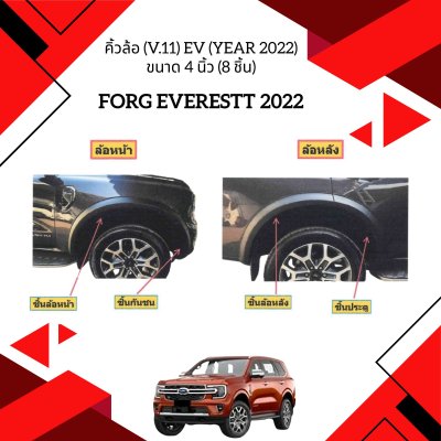 5 คิ้วล้อ (V.11) EV (Year 2022) ขนาด 4 นิ้ว (8 ชิ้น)