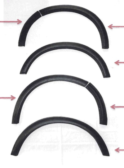 8 TOYOTA VELOZ Fender Flares (Year 2022) (6 pieces) (3 inches)