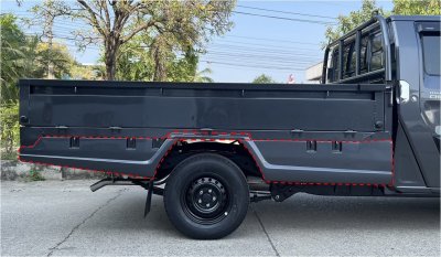 11.สเกิร์ต (ข้าง+ท้าย) รุ่นช่วงยาว (7 ชิ้น) Toyota Hilux Champ 2024