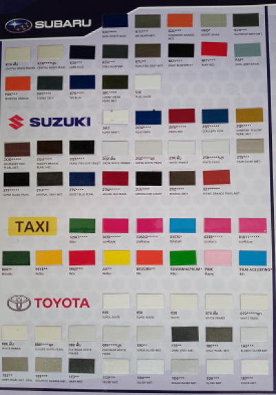 แคตตาล็กสีเบอร์ Subaru