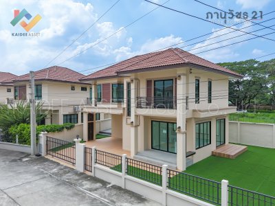 หมู่บ้าน ภานุวัชร 21 บ้านเดี่ยว รัตนาธิเบศร์ ท่าอิฐ ราชพฤกษ์