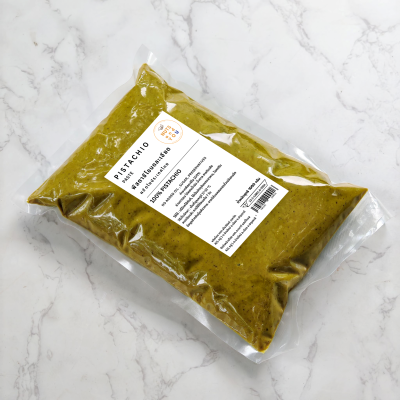 Pistachio Paste : พิสตาชิโอ บดละเอียด 100% ไม่ผสมน้ำมันและน้ำตาล สำหรับทำไส้ช็อคโกแลตดูไบ