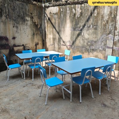 ชุดโต๊ะเก้าอี้นักเรียนกลุ่ม