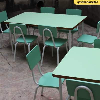 ชุดโต๊ะเก้าอี้นักเรียนกลุ่ม
