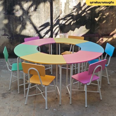 ชุดโต๊ะเก้าอี้นักเรียนกลุ่ม