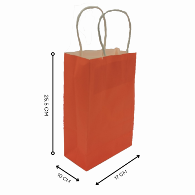 Paper bag with Handle Size S/M (Orange,Pink, Black) Paper bag with Handle Size S/M (Orange,Pink, Black)