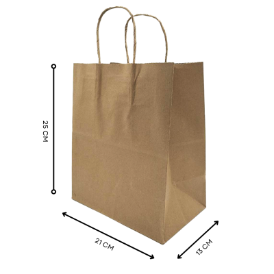 Kraft Paper bag with Handle No. 4 KI 125 Gsm