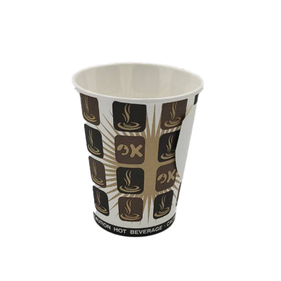 Hot Paper Cup with Handle (Mix patterns) (8/6.5 Oz)