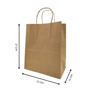 GP Kraft Paper bag with Handle (Import Paper) GP 125 Gsm