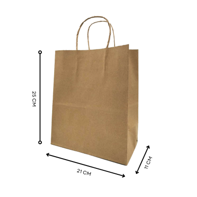 Kraft Paper bag with Handle KI 125 Gsm