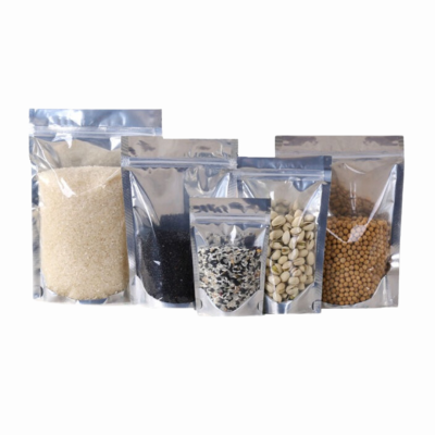 ถุงซิปหน้าใส หลังฟอยล์ 160 mic (ก้นตั้ง) ถุงซิปหน้าใส หลังฟอยล์ 160 mic (ก้นตั้ง)