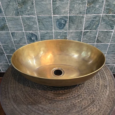 อ่างทองเหลืองทรงรี BS01OV