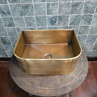 อ่างทองเหลือง BS01H สีรมดำมันปู