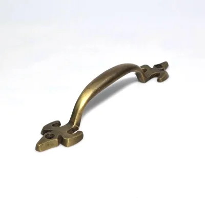 มือจับประตูทองเหลืองแท้ สีรมดำมันปู C053