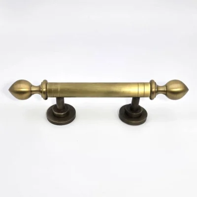 มือจับประตูทองเหลืองแท้ ACMR300 ลำตัวมือจับทำสีรมดำมันปู ขาทำสีรมดำเข้ม