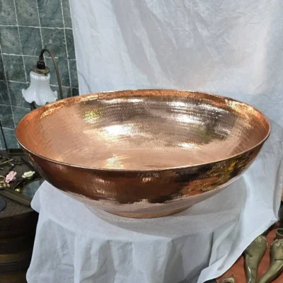 อ่างทองแดงแท้งานทุบลาย CPB18H