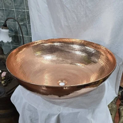 อ่างทองแดงแท้งานทุบลาย CPB18H