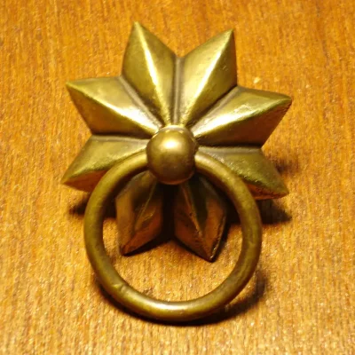 มือดึงตู้ทองเหลืองแบบมีห่วง