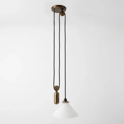 โคมไฟชักรอกทองเหลือง PULLEYLAMP45