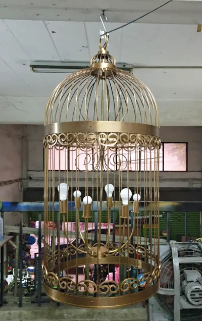 โคมไฟกรงนก ทองเหลือง