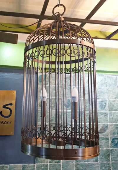 โคมไฟกรงนก ทองเหลือง