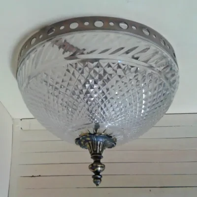 CRYSTAL FLUSH MOUNT CEILING LAMP