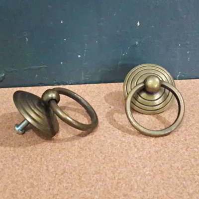 มือดึงบานตู้ทองเหลืองแบบมีห่วง