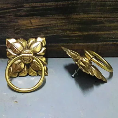 มือดึงบานตู้ทองเหลืองแบบมีห่วง