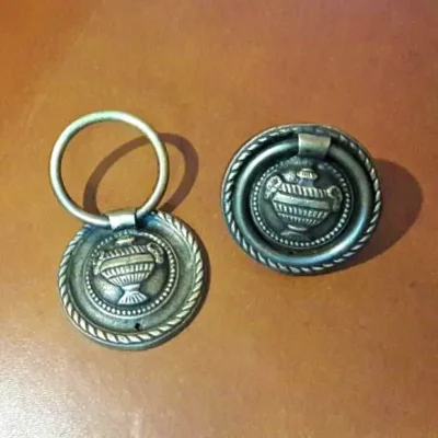 มือดึงบานตู้ทองเหลืองแบบมีห่วง