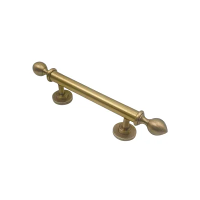 มือจับประตูทองเหลืองแท้หัวกลึง AC350M