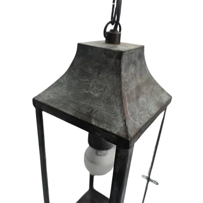 โคมไฟห้อยเพดานทองเหลือง ทำสีสนิมเขียว รุ่น พีมมี่จอเจีย 45G (Code HPPJ45G)