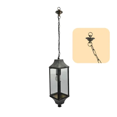 โคมไฟห้อยเพดานทองเหลือง ทำสีสนิมเขียว รุ่น พีมมี่จอเจีย 45G (Code HPPJ45G)