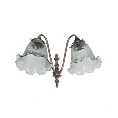 โคมไฟติดผนังทองเหลืองแท้ ไฟ 2 ช่อ WLT456