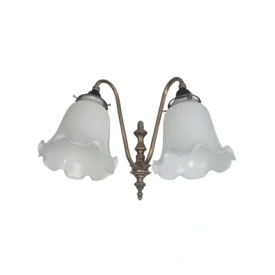 โคมไฟติดผนังทองเหลืองแท้ ไฟ 2 ช่อ WLT456A