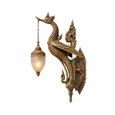Brass Swan Wall Lamp SWWL45