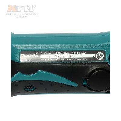 MAKITA เครื่องเจียร์ไร้สาย 4 นิ้ว 18V รุ่น DGA402Z