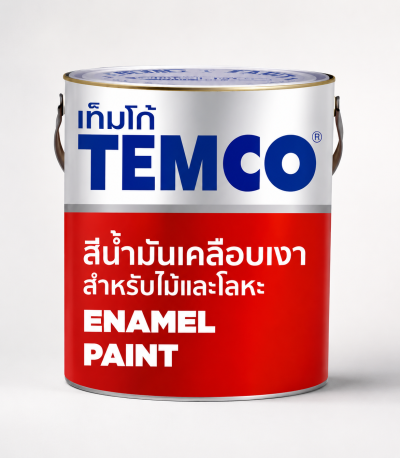 สีน้ำมันเคลือบเงา ยี่ห้อเท็มโก้-TEMCO (สีดำ)