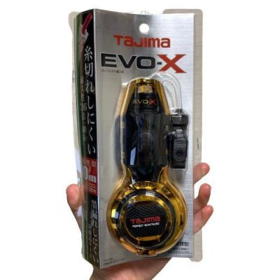 TAJIMA (ทาจิมะ) TJM Design กล่องตีเส้น (墨つぼ) รุ่น Perfect EVOX-M ความยาวเชือก 12 เมตร รุ่น PS-EVOX-M