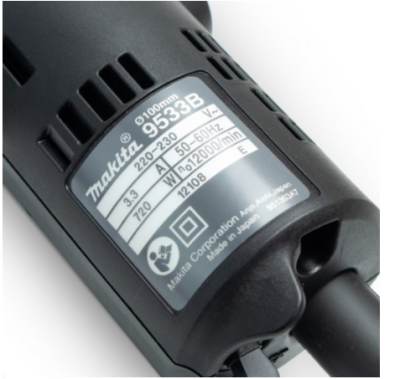 MAKITA เครื่องเจียร4นิ้ว งานหนัก,รอบเร็ว 720W 12,000 รอบ (รุ่นพิเศษ) รุ่น 9533B