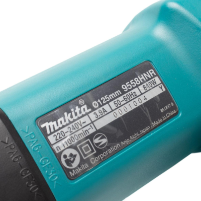 MAKITA เจียร์ไฟฟ้า 5" ANTI-RESTART รุ่น 9558HNRG