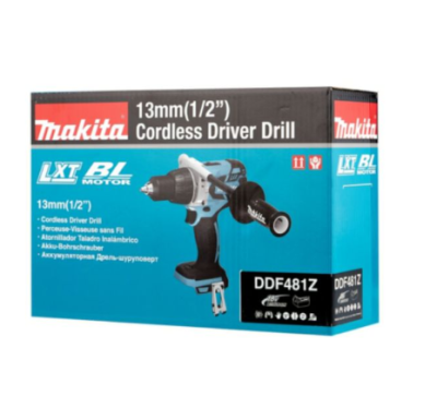 MAKITA สว่านไขควง ไร้สาย 18V เครื่องเปล่า รุ่นงานหนัก (ไม่รวมแท่นชาร์จ ไม่รวมแบตลิเธียม) รุ่น DDF481Z