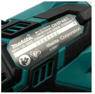 MAKITA สว่านไร้สายกระแทก 18V ไม่แบต TOP รุ่น DHP481Z