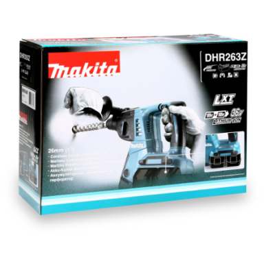 MAKITA สว่านโรตารี่ 26มม. ไร้สาย18VX2 ไม่รวมแบต รุ่น DHR263Z